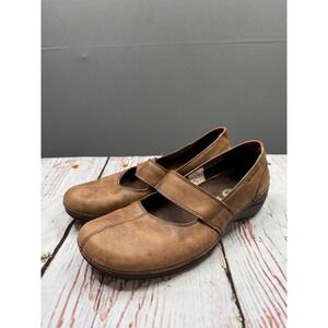 Merrell Mary Jane Shoes Women Brown Leather Ortholite J43450 Size 8